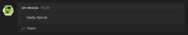 MS Teams hello world example